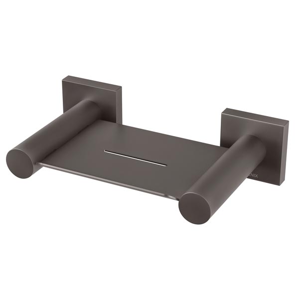 Phoenix Radii Soap Dish Square Plate - Gun Metal - The Blue Space