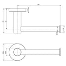 Technical Drawing RA892-31 - Phoenix Radii Toilet Roll Holder Round Plate Brushed Carbon