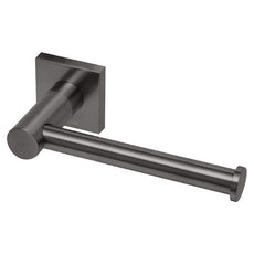 Phoenix Radii Toilet Roll Holder Square Plate - Brushed Carbon