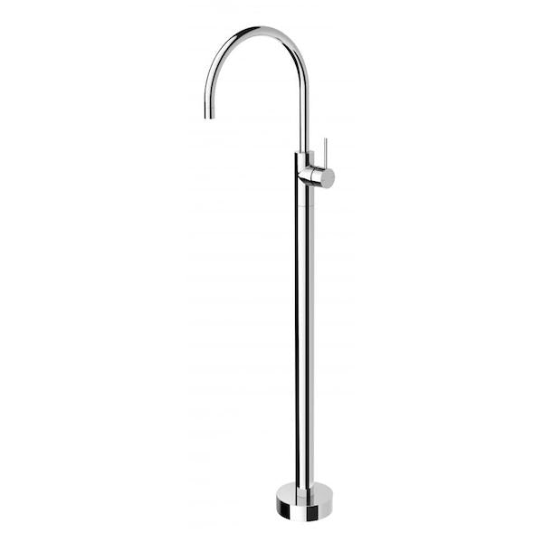 Phoenix Vivid Slimline Floor Mounted Bath Mixer - Chrome - The Blue Space