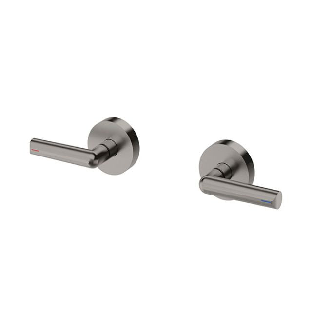 Phoenix Vivid Slimline Plus Lever Wall Top Assemblies Brushed Carbon