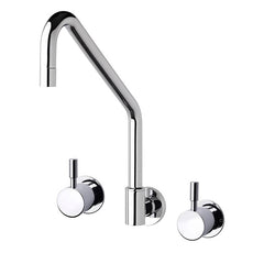 Sussex Voda Wall Kitchen Sink Tap Set Chrome - The Blue Space