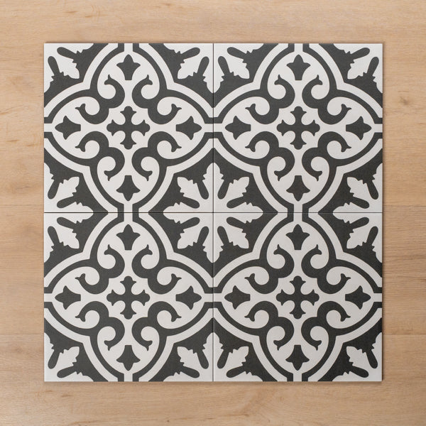 Tamarama Black Matt P3 Cushioned Edge Porcelain Tile 300x300mm