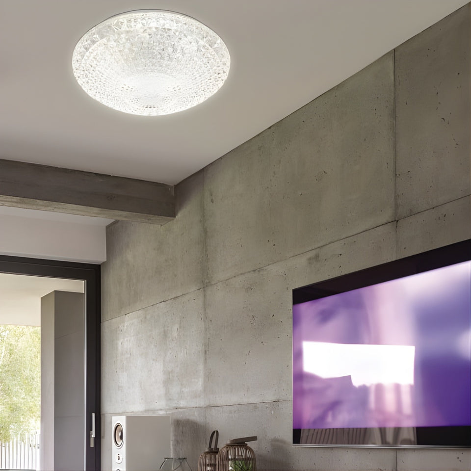 Telbix Lilac 18W 28cm LED CCT Ceiling Light Clear
