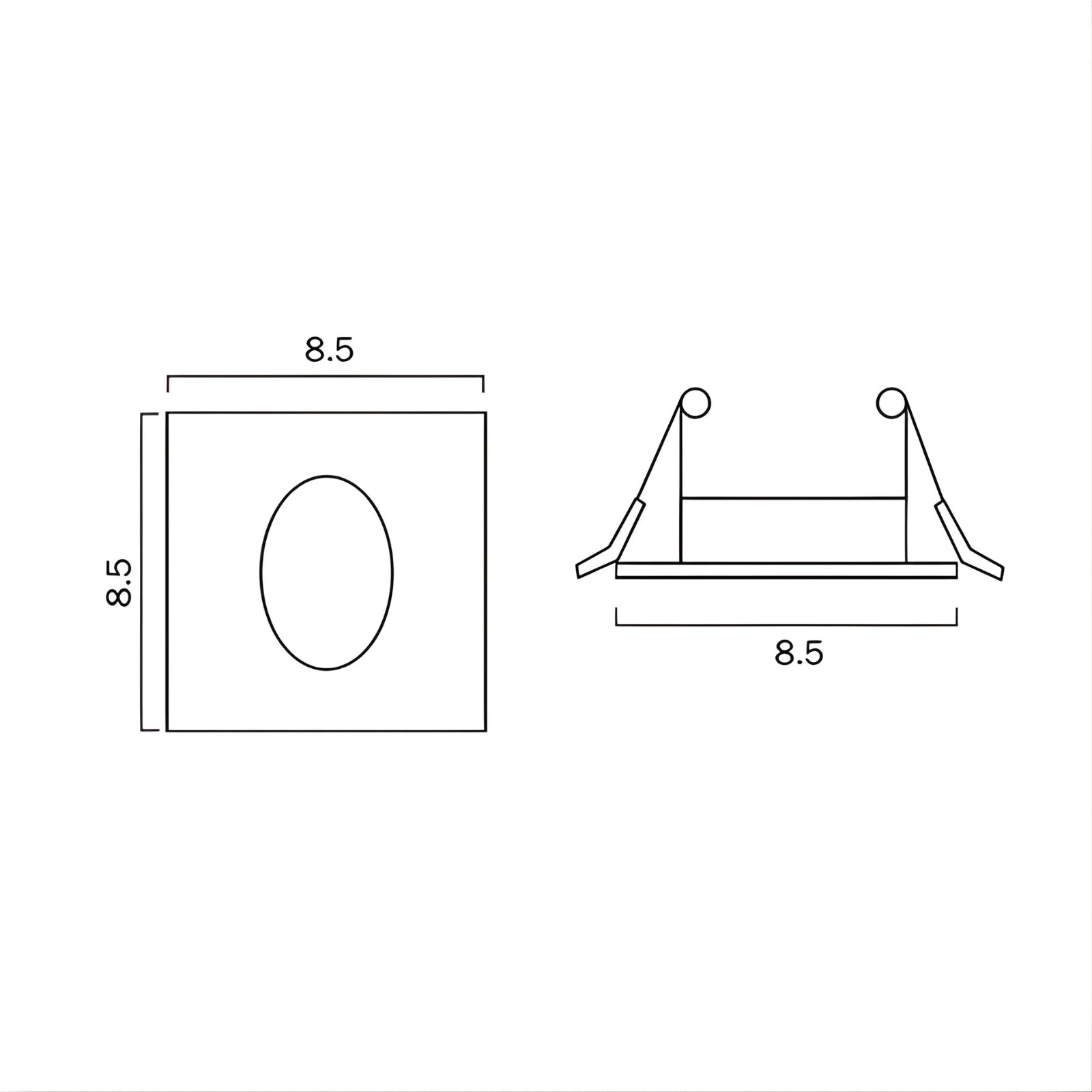 Telbix Snap 3W LED Square Stair Light Natural White - Black | The Blue Space