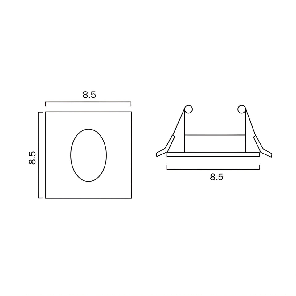 Telbix Snap 3W LED Square Stair Light Natural White - Black