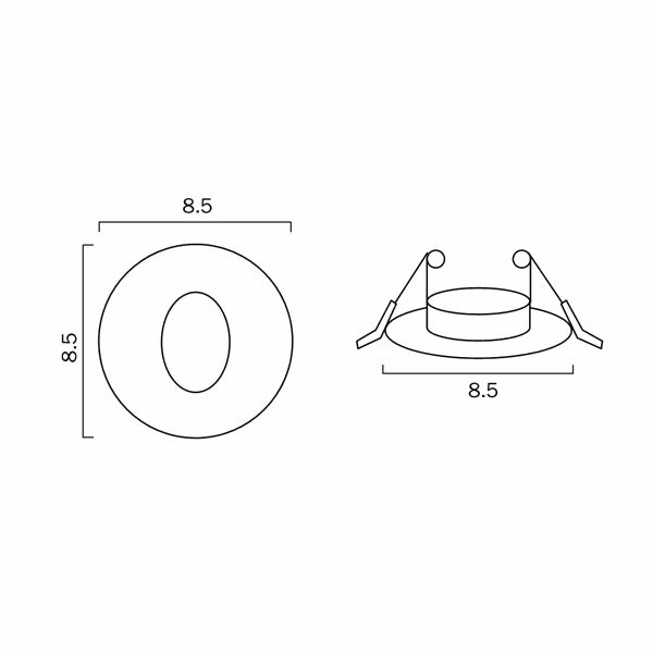 Telbix Snap 3W LED Round Stair Light Natural White - Black