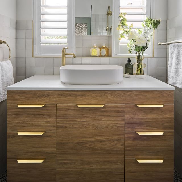 Timberline Bargo Freestanding Vanity with Silksurface Top & Basin - The Blue Space
