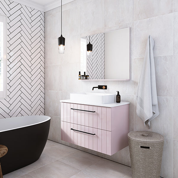 Timberline Henley Wall Hung Vanity With Above Counter Basin - The Blue Space