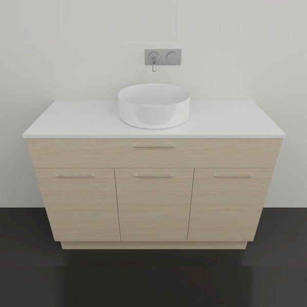 Timberline Taylor Floor Standing Vanity with SilkSurface Top & Basin 1200mm Single Bowl - The Blue Space