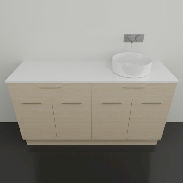 Timberline Taylor Floor Standing Vanity with SilkSurface Top & Basin 1500mm Right Bowl - The Blue Space