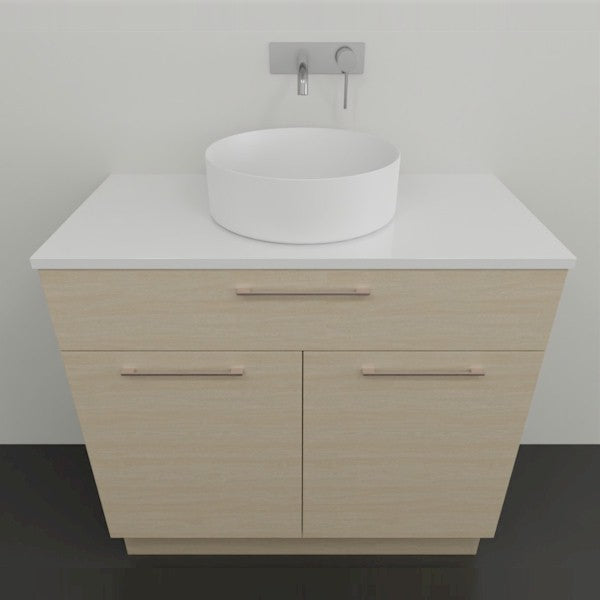 Timberline Taylor Floor Standing Vanity with SilkSurface Top & Basin 900mm Single Bowl - The Blue Space