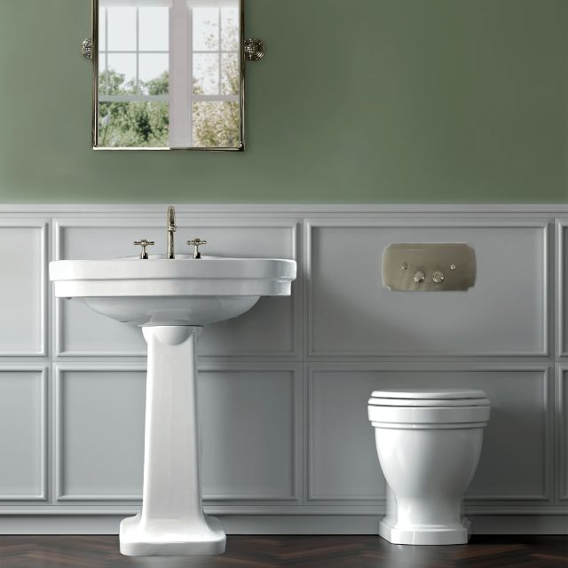 Build Your In-Wall Toilet: Turner Hastings Claremont Wall Faced Toilet Pan with Geberit Sigma Cistern Option