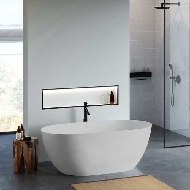 Turner Hastings Narva 1600 MagnaCast Free Standing Bath - Matte White