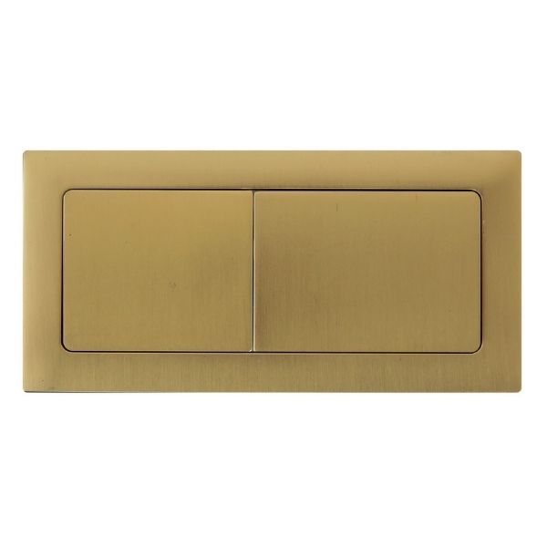 Turner Hastings Rectangle Brushed Brass Flush Button