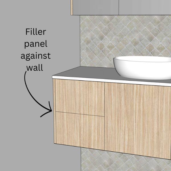 Timberline Vanity Filler Panel - Left