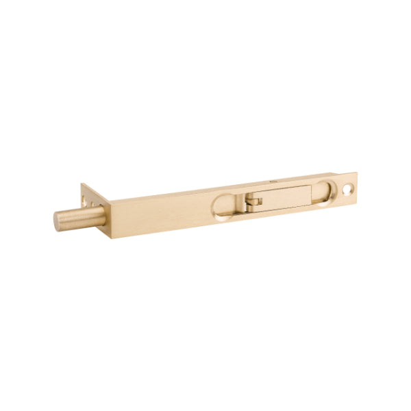 Zanda 152mm Flush Bolt Satin Brass - The Blue Space