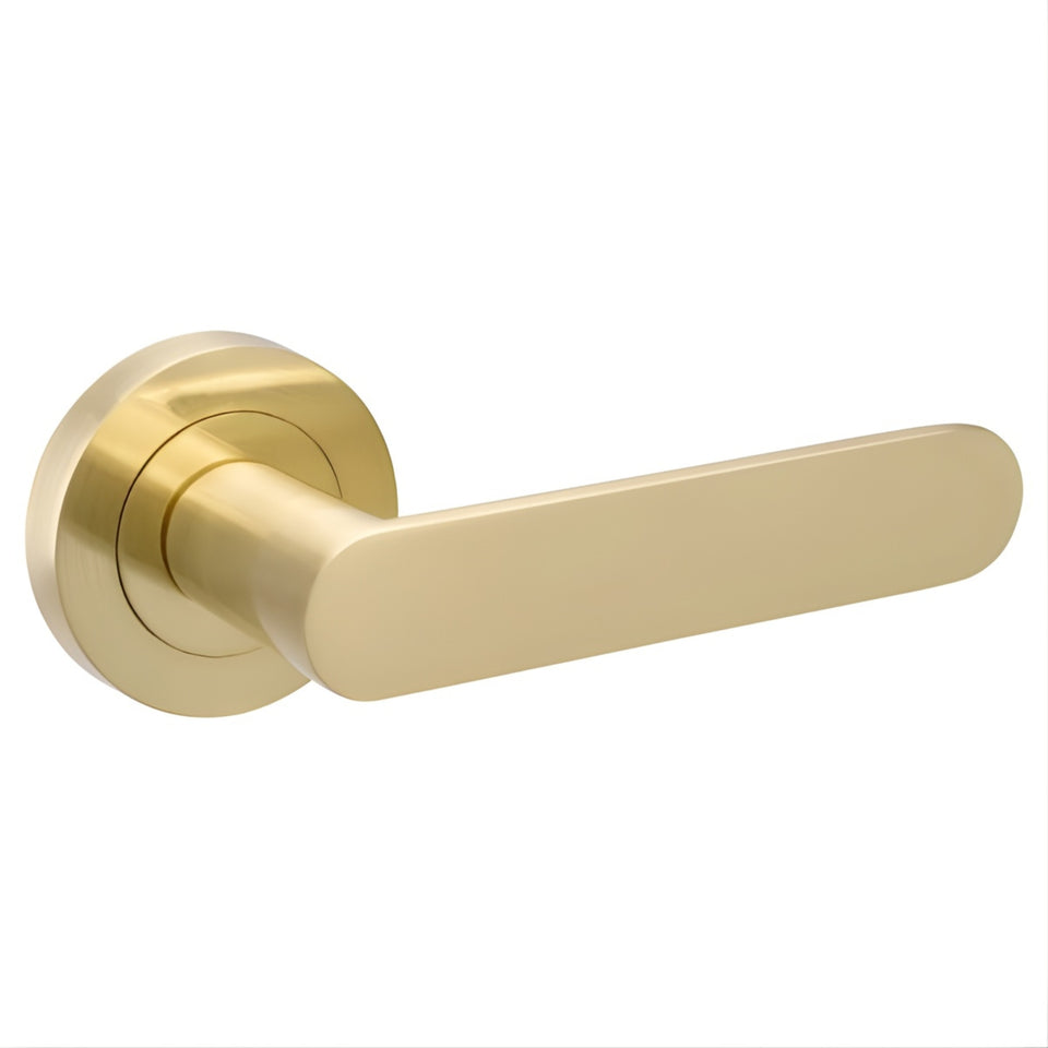 Zanda Duke Passage Door Handle Set Satin Brass