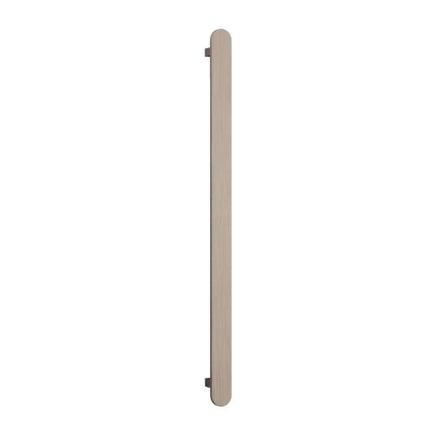 Thermogroup Brushed Nickel Flat Pill 12V Vertical Single Heated Towel Rail