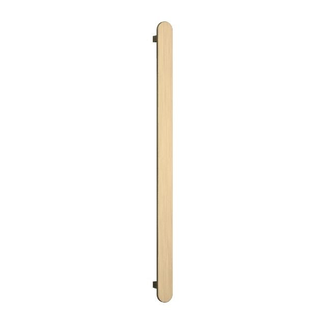 Thermogroup 12V Flat Pill Vertical Heated Towel Rail - Brushed Brass