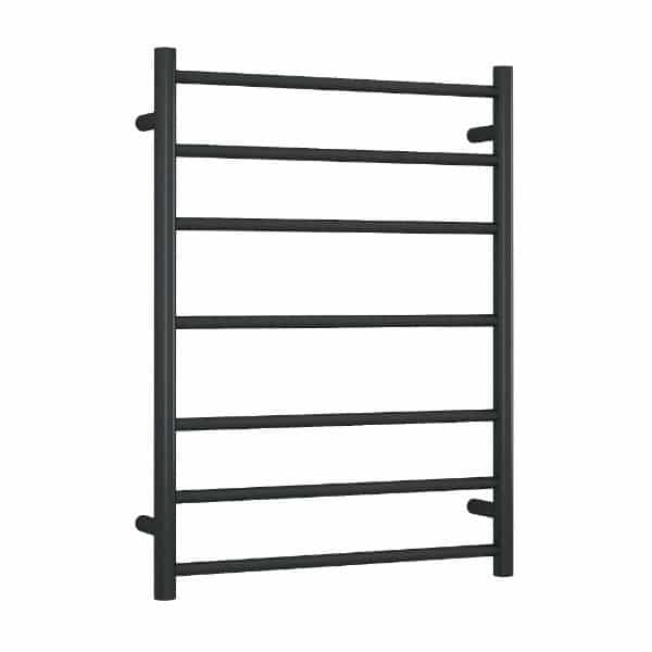 Thermogroup 7 Bar Heated Towel Rail Matte Black 600mm - Image 1