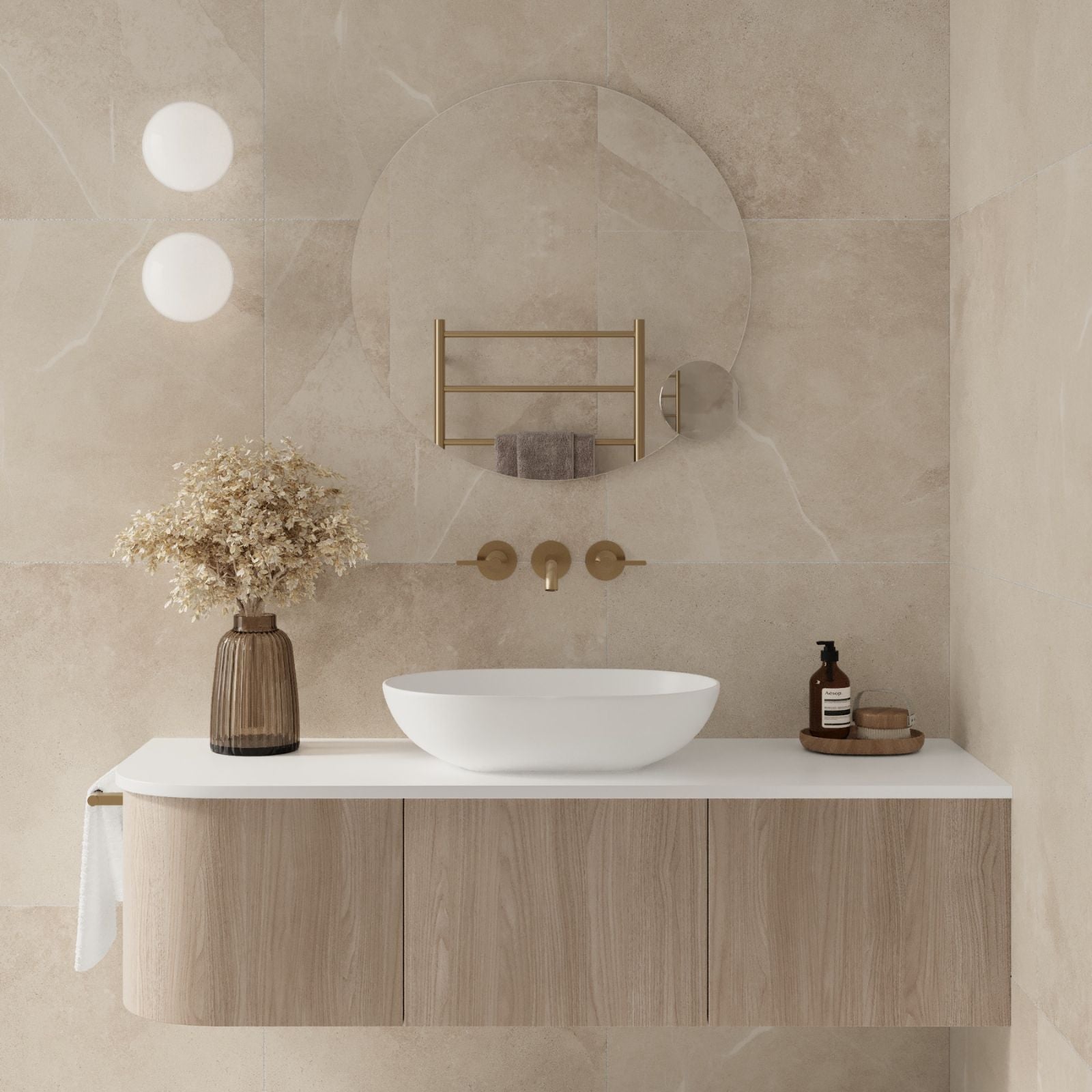 Lifestyle 1 Thermogroup Ablaze 3x 140mm Round Magnifying Mirror with Clip RM1403C - The Blue Space