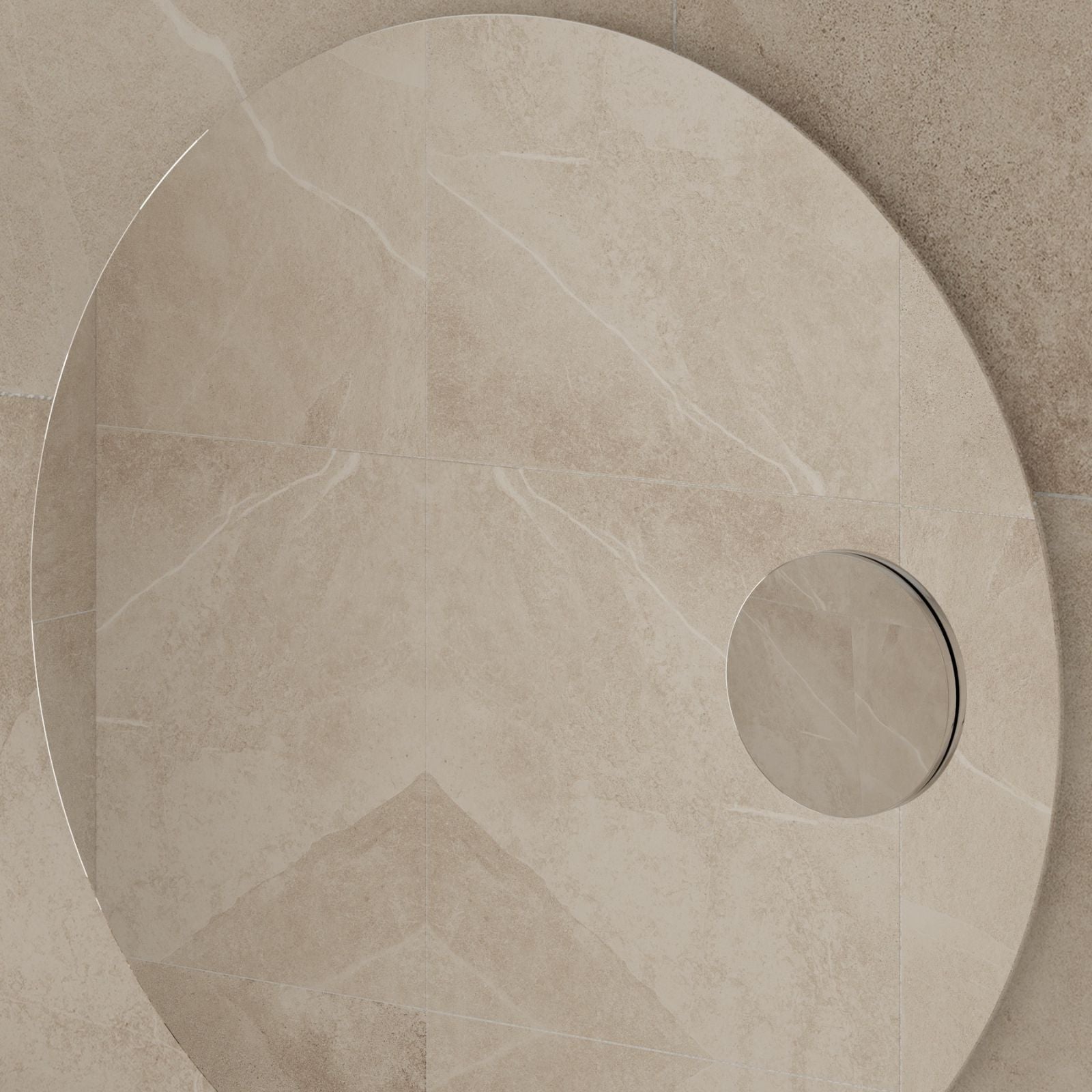 Lifestyle 2 Thermogroup Ablaze 3x 140mm Round Magnifying Mirror with magnet and 140x400mm metal strip RM1403M - The Blue Space