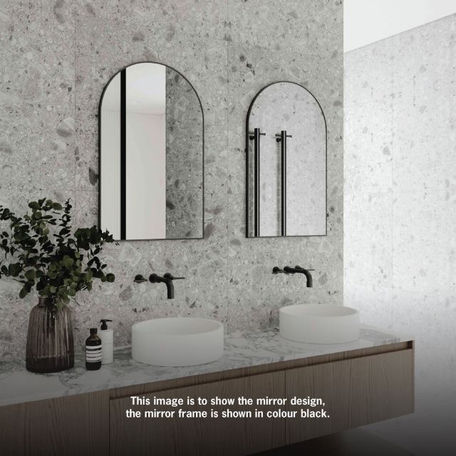 Lifestyle Thermogroup Arch Black Framed Mirror JC5080B - The Blue Space