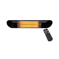 Thermogroup Ash 1200W Wall Mounted Outdoor Heater with Remote 190x750x130mm - Black AO1200RB - The Blue Space