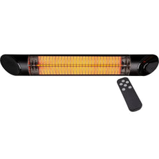 Thermogroup Ash 2000W Wall Mounted Outdoor Heater with Remote 190x945x130mm - Black AO2000RB - The Blue Space