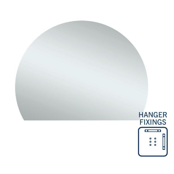 Thermogroup Ablaze Mirror D-Shaped Polished Edge Mirror 1200 x 900mm - Image 1