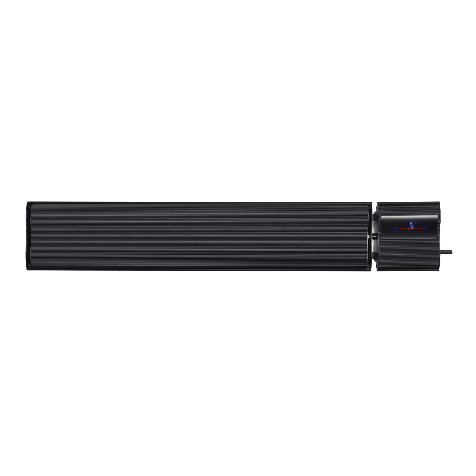 Front Thermogroup Lotus 1200W Wall Mounted Outdoor Heater with Remote & Wi-Fi 940x150x215mm - Black LO1200WB - The Blue Space