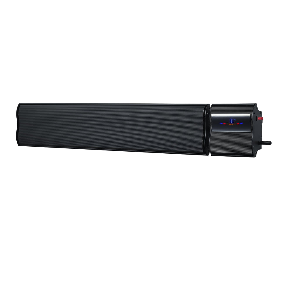 Thermogroup Lotus 2400W Wall Mounted Outdoor Heater with Remote & Wi-Fi 1540x150x215mm - Black