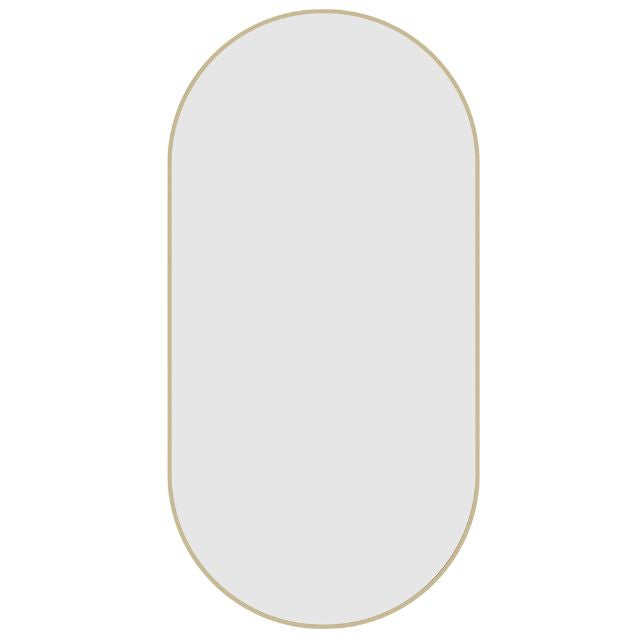 Front Thermogroup Pill Gold Framed Mirror HP5010G - The Blue Space