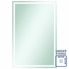 Thermogroup Rectangle Mirror with Sandblasted Border 1500x900mm SS1590HN - The Blue Space