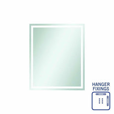 Thermogroup Rectangle Mirror with Sandblasted Border 900x750mm SS9075HN - The Blue Space