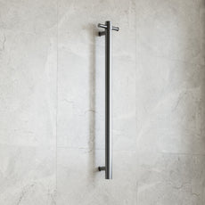 Thermogroup Single Bar Heated Towel Rail Gunmetal  | The Blue Space