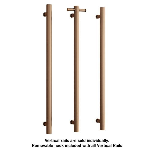 Thermogroup Thermorail 12 Volt Single Heated Towel Rail - Brushed Bronze