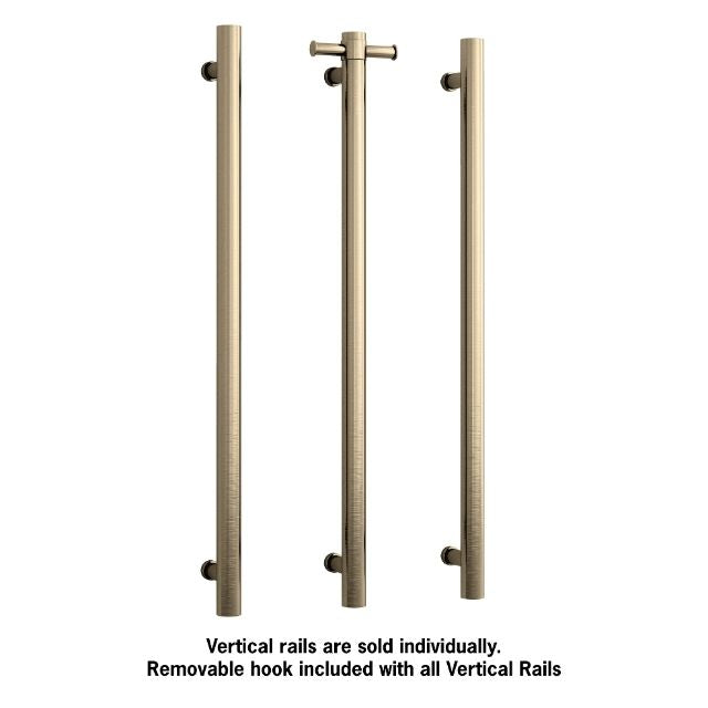 Thermogroup Thermorail 240 Volt Single Heated Towel Rail - Brushed Brass