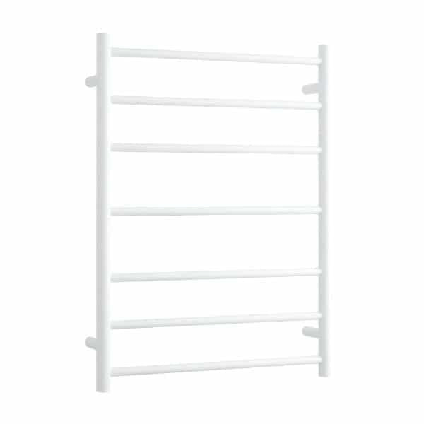 Thermogroup Thermorail 240V 7 Bar Ladder Round Heated Towel Rail Satin White at The Blue Space