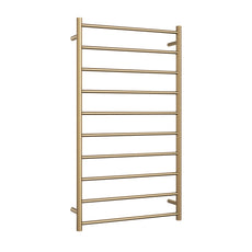 Thermogroup Thermorail Straight/Round 700x1200x122mm 128Watts 10 Bars - Brushed Brass SR69MBB - The Blue Space