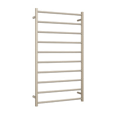 Thermogroup Thermorail Straight/Round 700x1200x122mm 128Watts 10 Bars - Brushed Nickel SR69MBN - The Blue Space