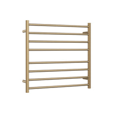 Thermogroup Thermorail Straight/Round 750x700x122mm 104Watts 8 Bars - Brushed Brass SR33MBB - The Blue Space