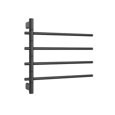 Thermogroup Thermorail Swivel Straight/Round 595x540x104mm 45Watts 4Bars - Matt Black SV41B - The Blue Space