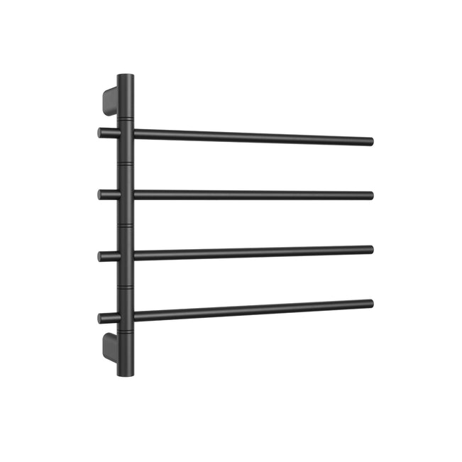 Thermogroup Thermorail Swivel Straight/Round 595x540x104mm 45Watts 4Bars - Matt Black SV41B - The Blue Space