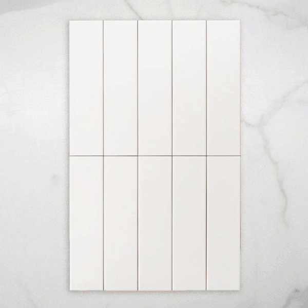 Thredbo Gloss White Tile 75x300mm Online at the Blue Space
