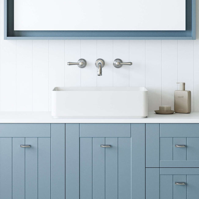 Timberline August 500mm x 360mm Rectangular Above Counter Basin - White Gloss