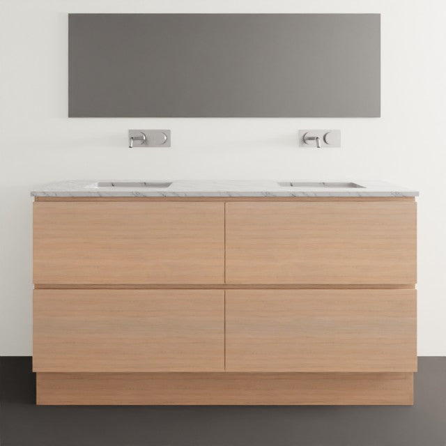 Timberline Billie Floor Standing Ensuite Vanity with SilkSurface Top and Under Counter Basin - 1500mm Double Bowl BIL-V-1500-D-SSU-F | The Blue Space