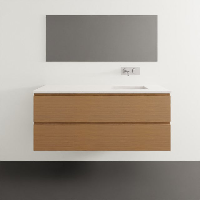 Timberline Billie Wall Hung Ensuite Vanity with SilkSurface Top and Under Counter Basin - 1200mm Right Bowl BIL-V-1200-R-SSU-W | The Blue Space