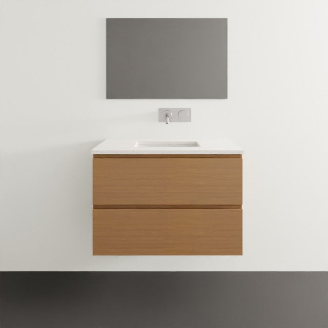 Timberline Billie Wall Hung Ensuite Vanity with SilkSurface Top and Under Counter Basin - 750mm Centre Bowl BIL-V-750-C-SSU-W | The Blue Space